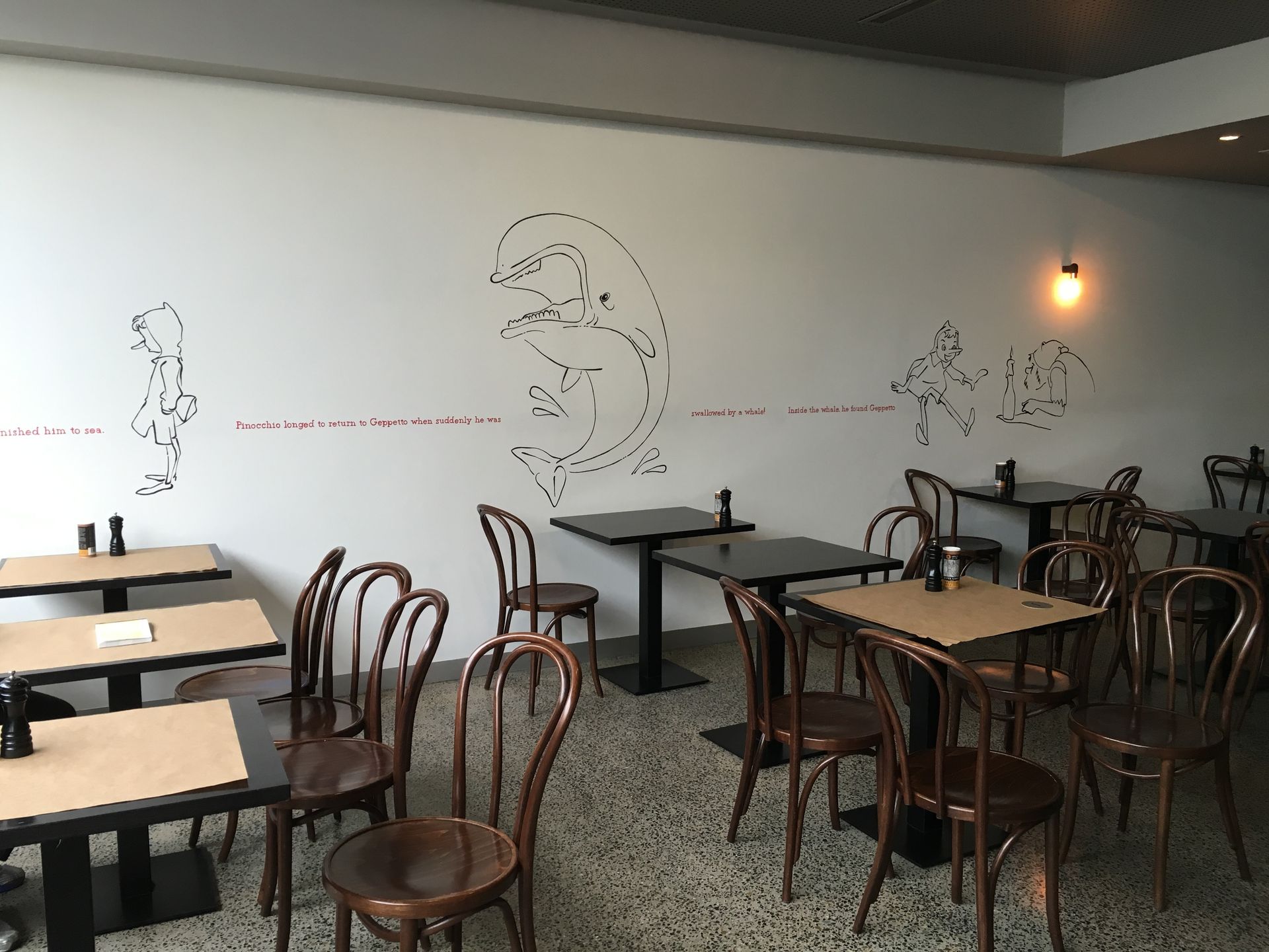Hand-Painted Signage for Pinocchio, Kew