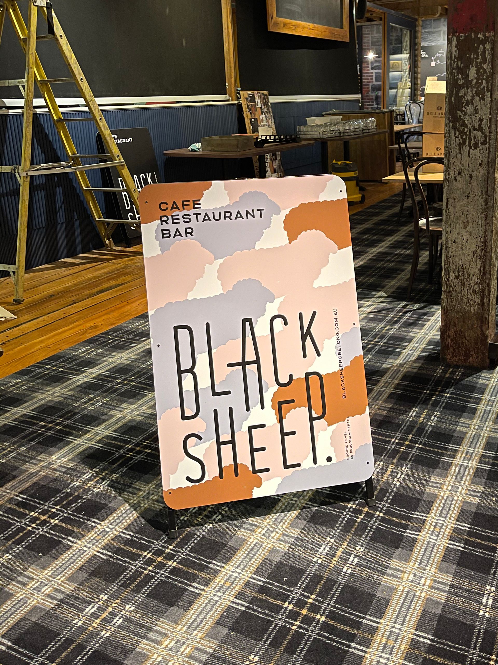 A-Frame Signage for Black Sheep, Geelong