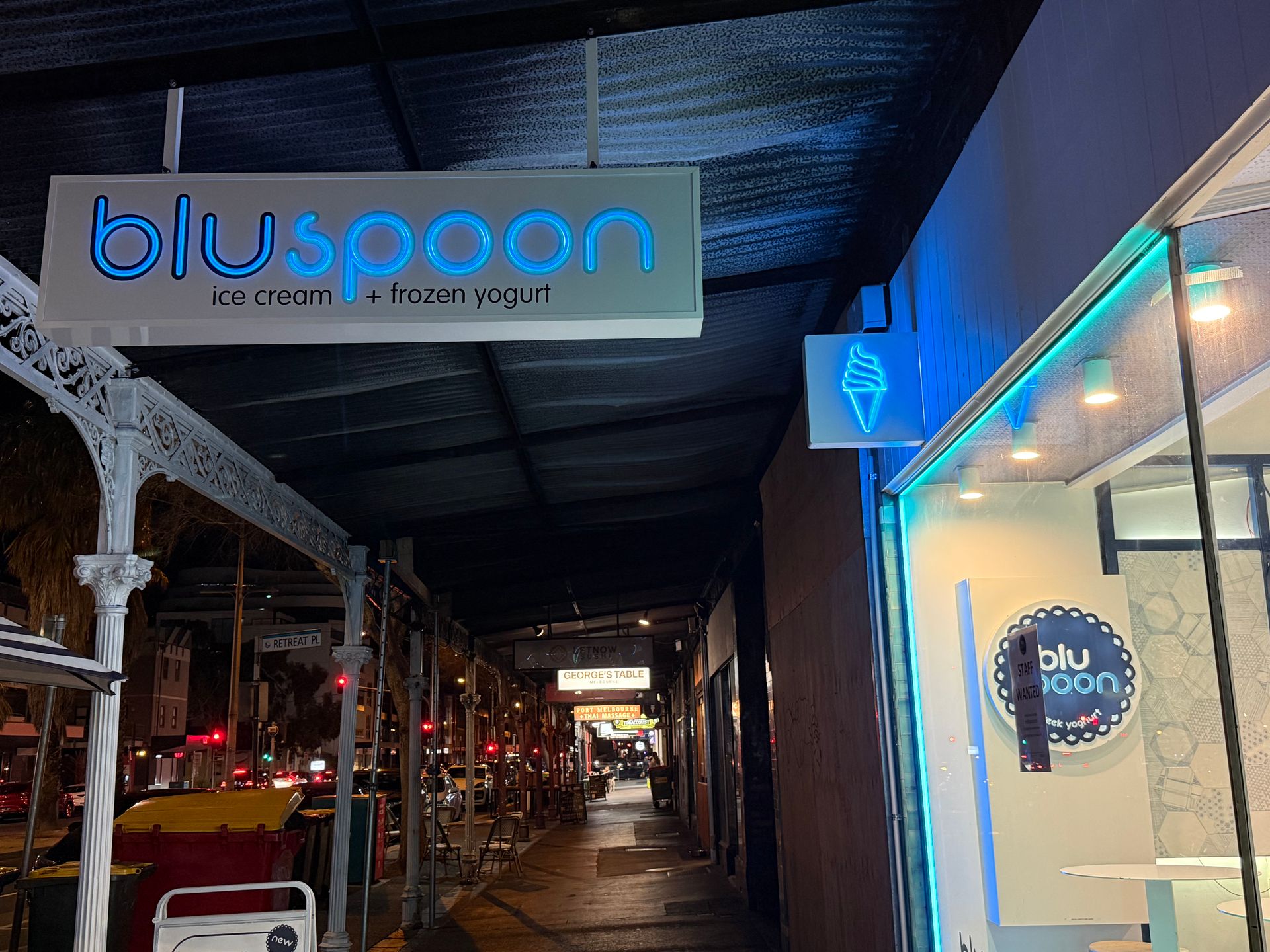 Illuminated Signage for Blu Spoon, Port Melbourne