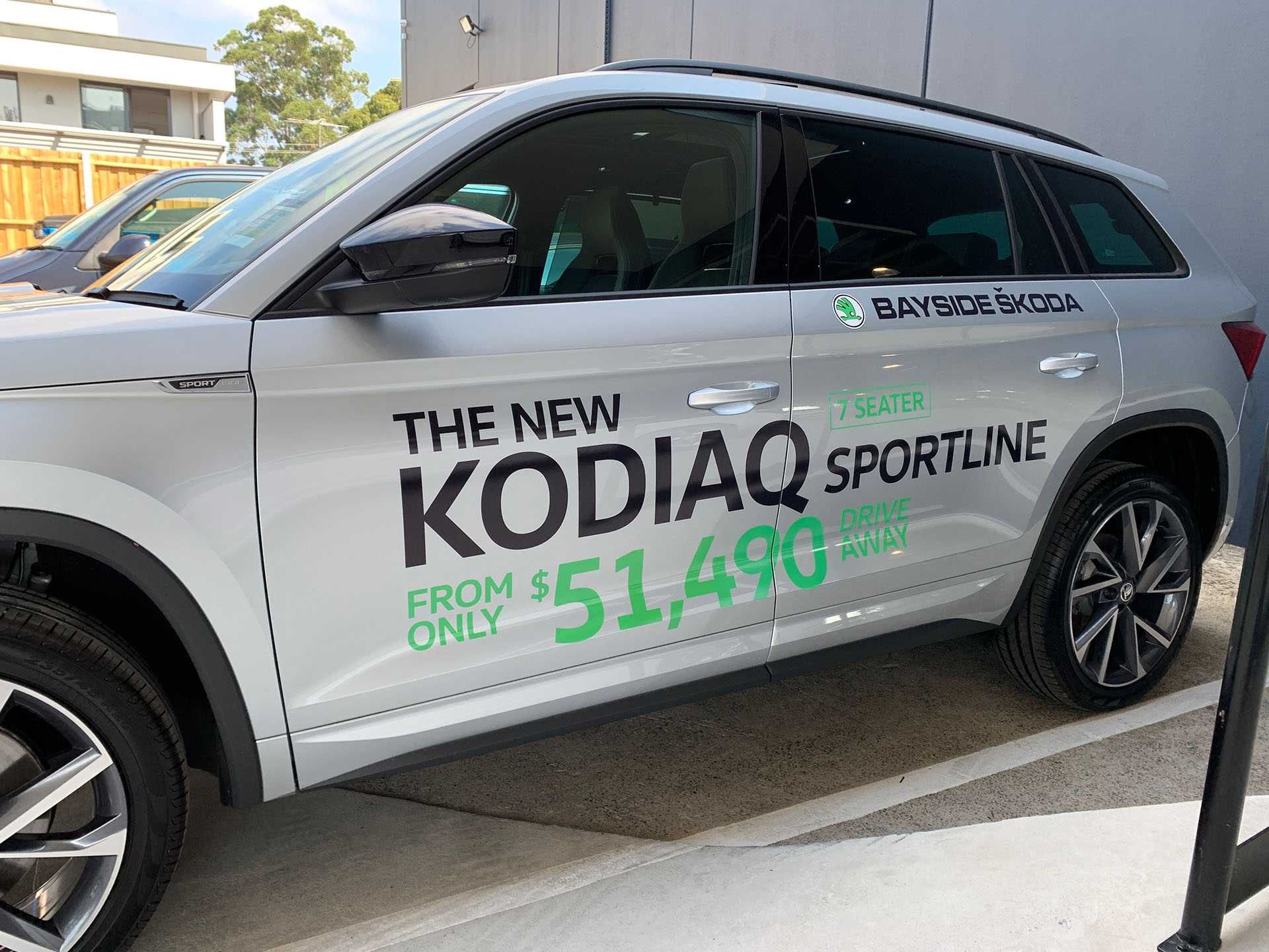 Vehicle Signage for Bayside ŠKODA, Cheltenham