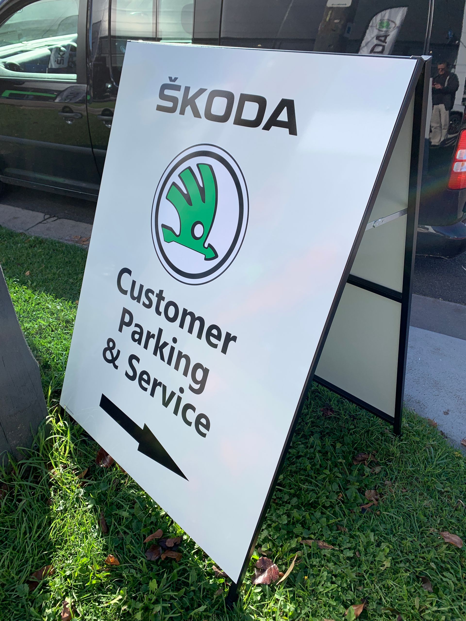 A-Frame Signage for Bayside ŠKODA, Cheltenham