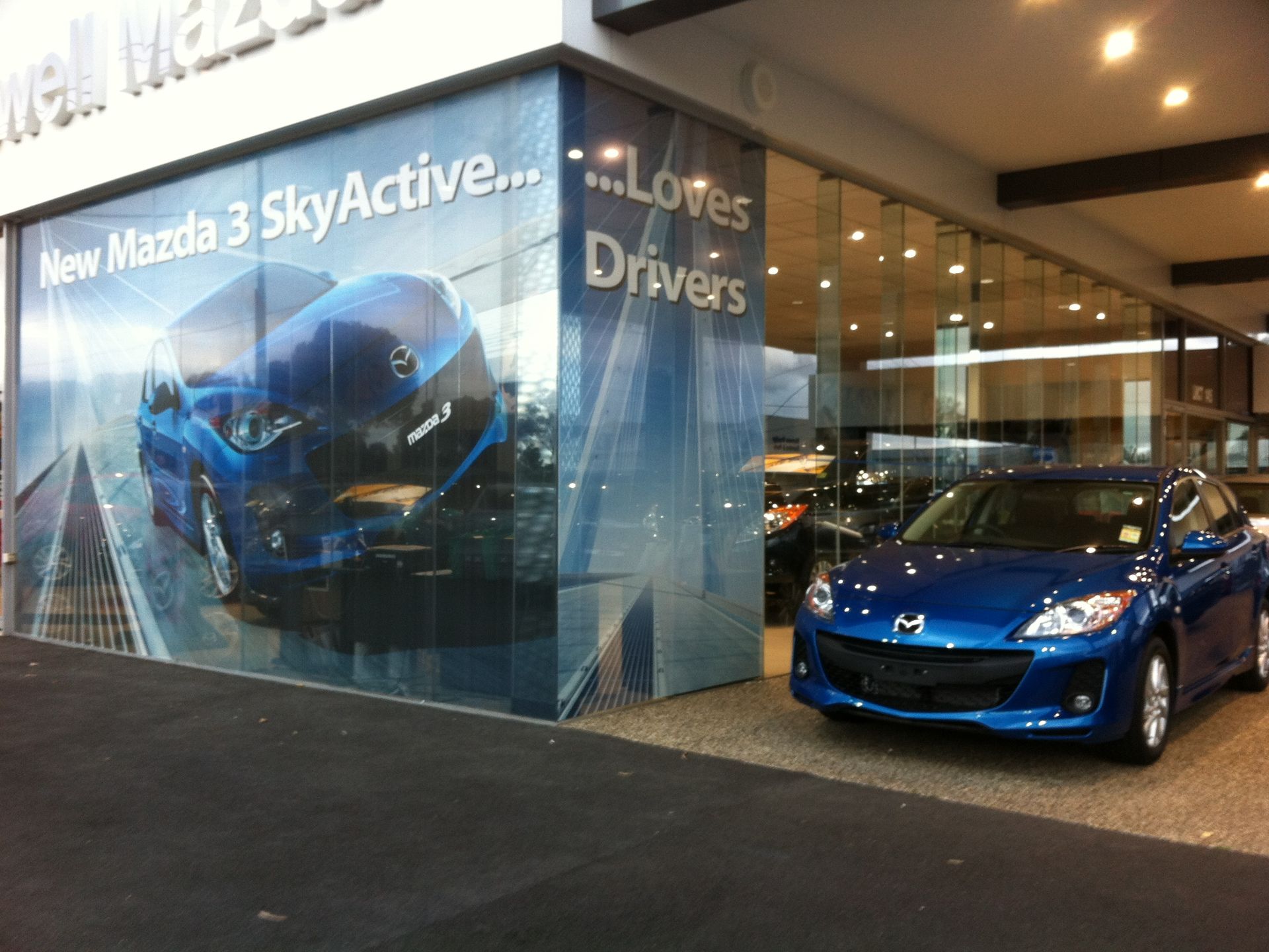 Window Signage for Frankston Mazda, Seaford