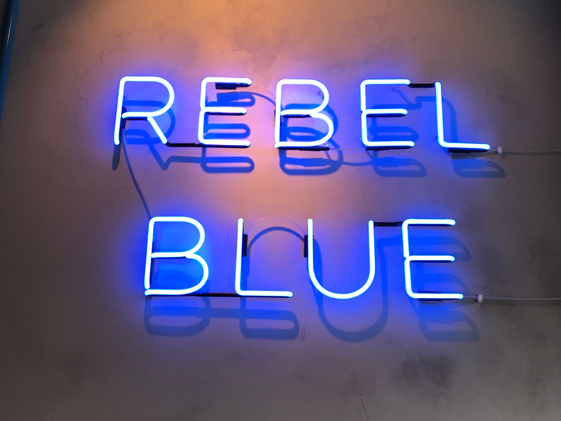 Illuminated Signage for Rebel Blue, Windsor