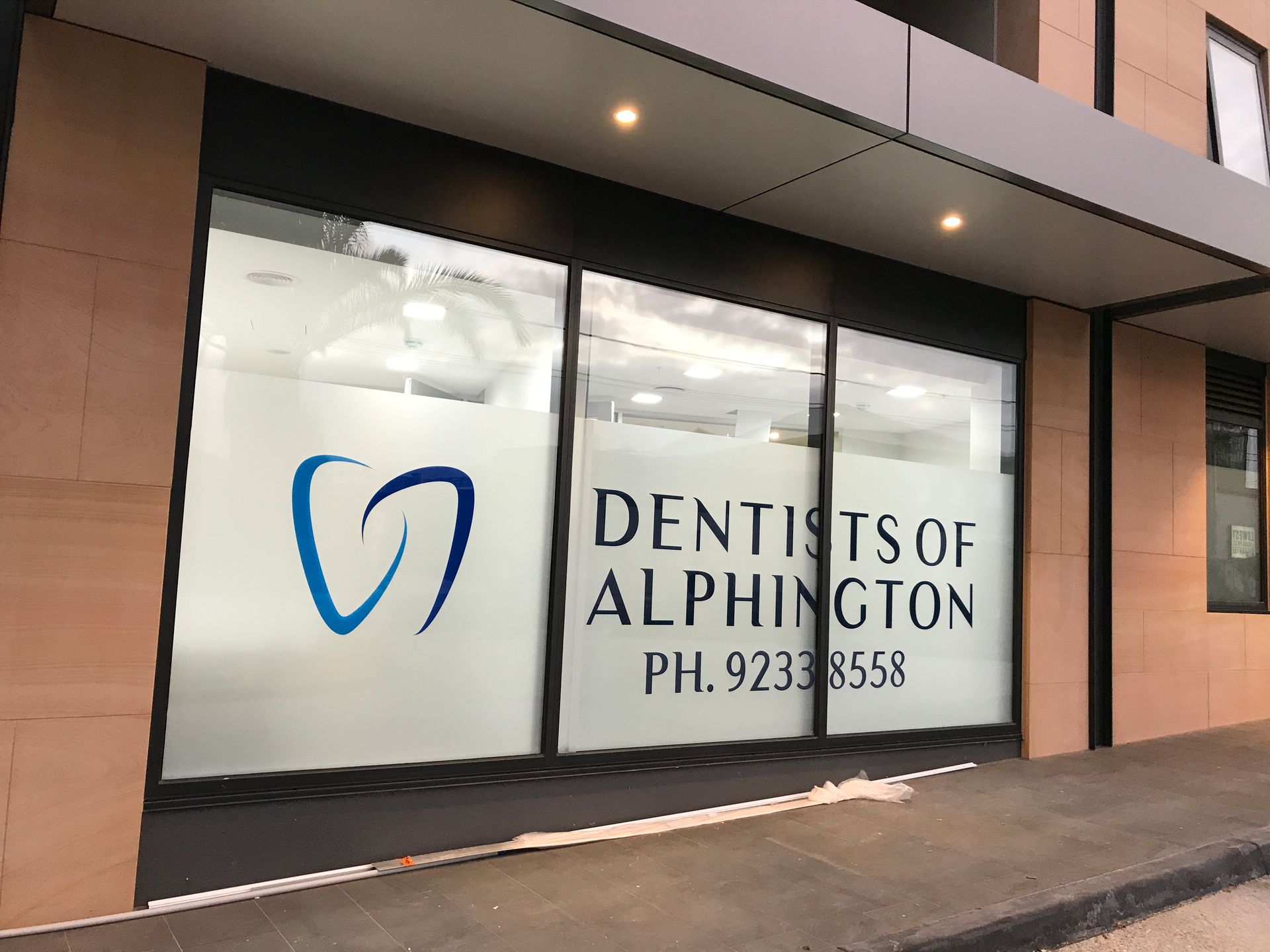 Window Signage for Dentists of Alphington